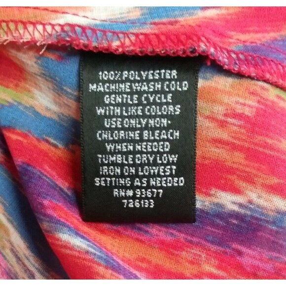 Nicole Miller tank top swing top Sz L geometric aztec print multicolor EUC - Picture 5 of 8